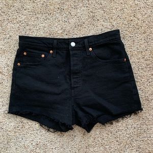 501 Levis Black Shorts